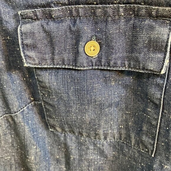 TOMMY HILFIGER Denim Shirt Pullover Dress Women Size Medium Speckled Fall - Picture 3 of 6